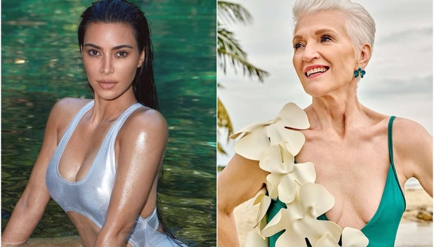 Kim Kardashian y la mamá de Elon Musk posan en traje de baño (Foto: Instagram)