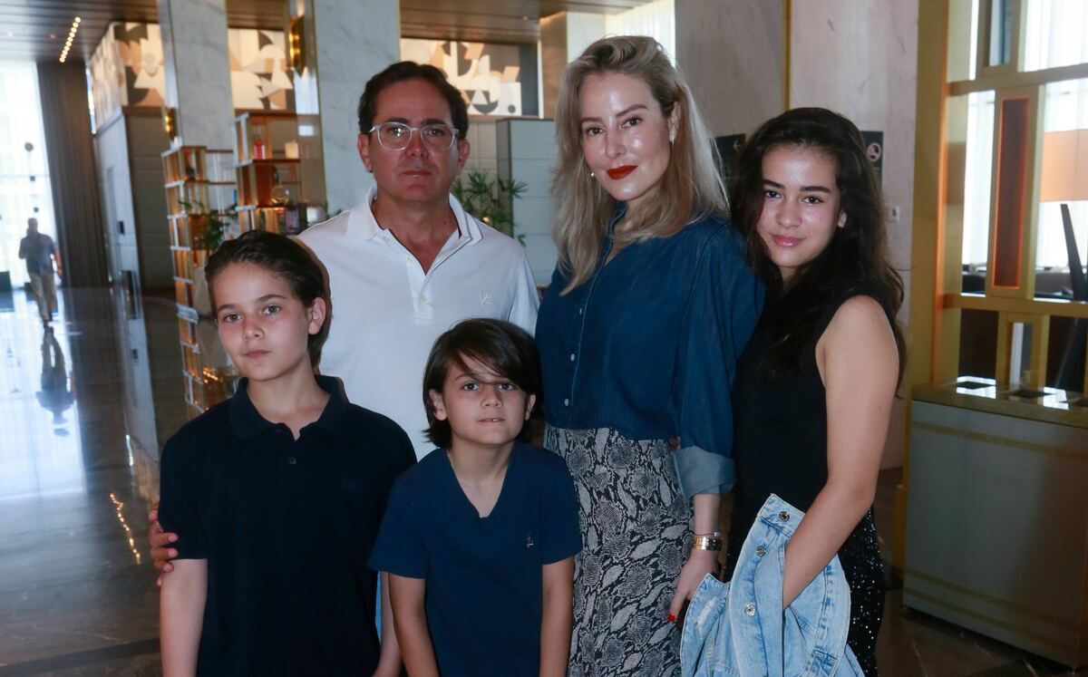 Ricardo De la Peña, Rocco De la Peña, Bruno De la Peña, Astrid Valdez de De la Peña y Romina De la Peña