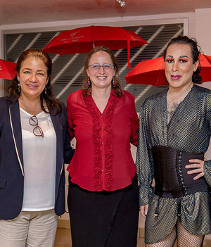 Martha Hilda Glez. Calderón, Stéphanie Suel y Mariano Ruiz