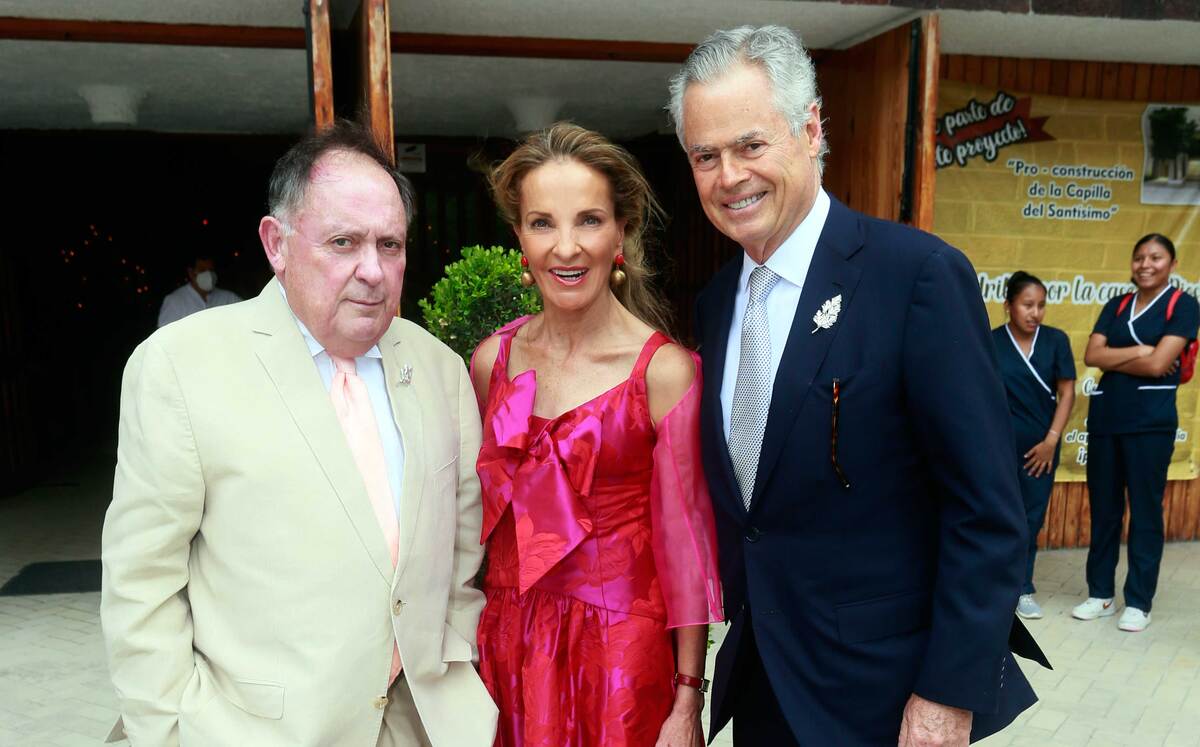 Armando Garza Sada, Lourdes de Vargas y Joaquín Vargas