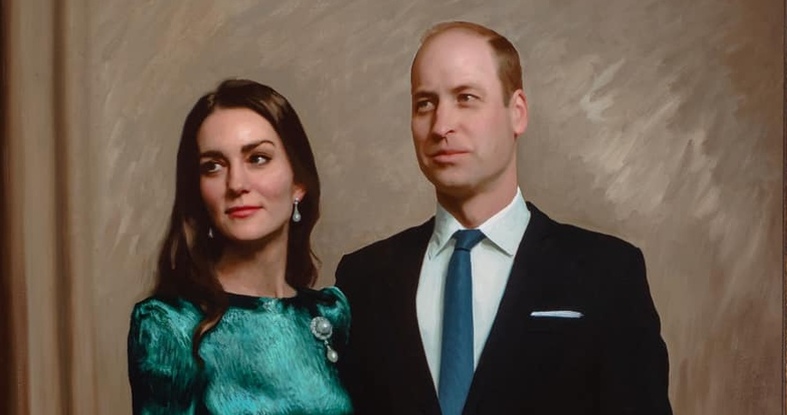 Kate Middleton y el Príncipe William en su primer retrato oficial (Foto: Facebook)
