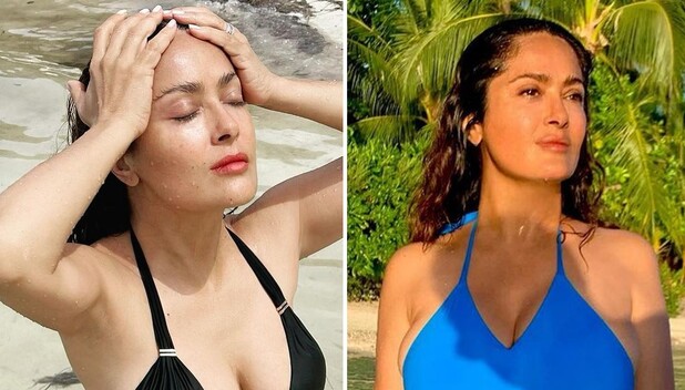 Salma Hayek: Fotos desde la playa con las que se corona la reina del verano.