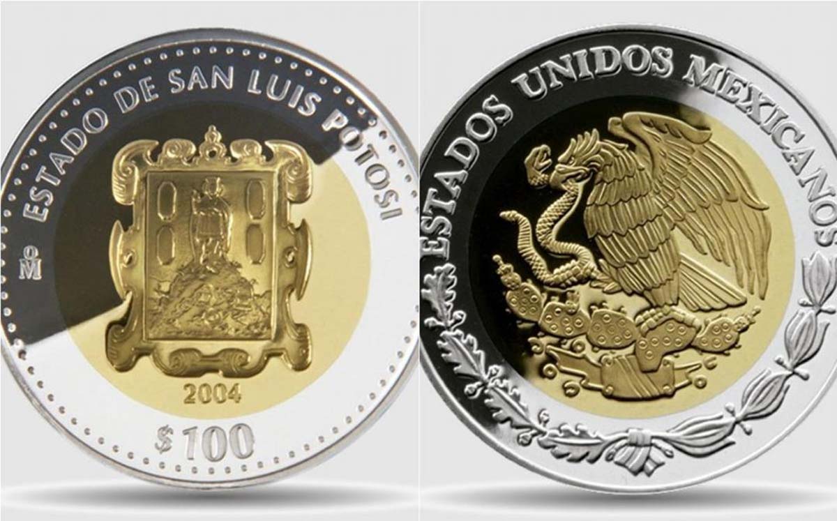 Moneda de 100 pesos San Luis Potosí