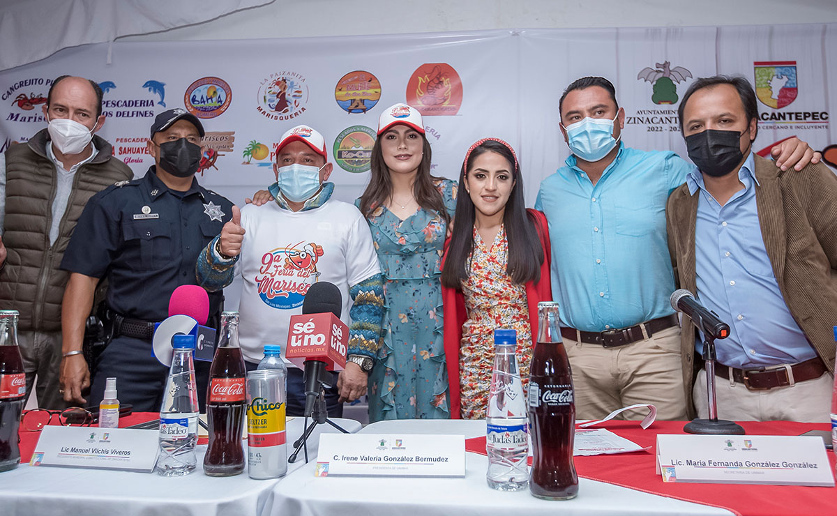 Conferencia de prensa de la presentación de la novena Feria de Mariscos