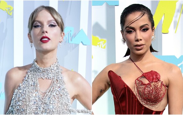 Taylor Swift el minivestido de cristales que se robó los MTV VMAs 2022 (Foto: Getty Images)