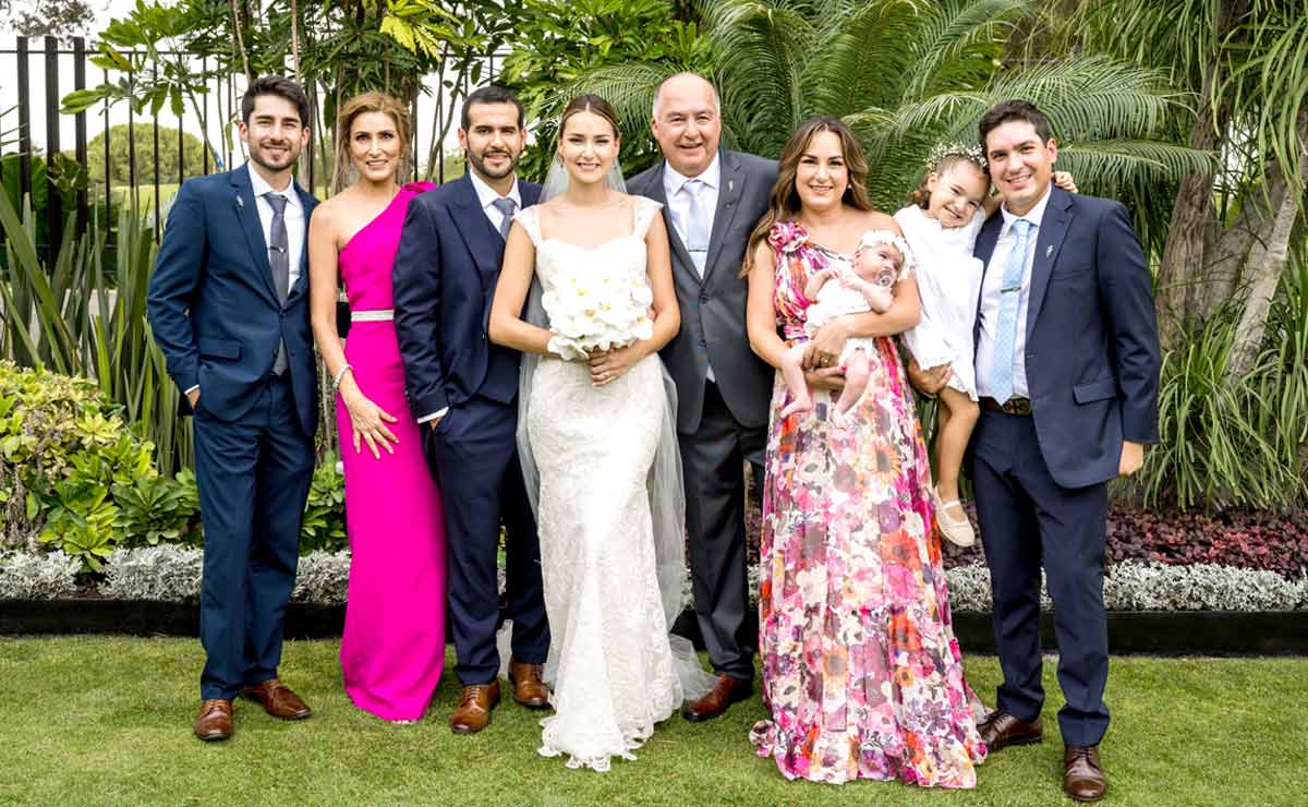 Familia de la novia. Fer, Cecy, Miguel, Bárbara, Feny, Ana Cecy, Emilia, Victoria y Chuy