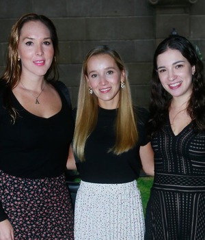Alejandra Garza, Andrea González y Marcela Chapa