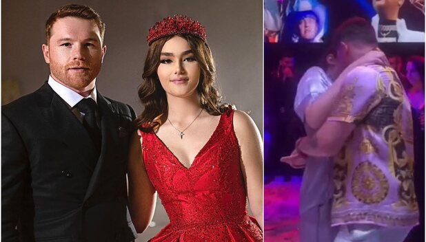 Canelo Álvarez en baile incómodo con su hija Emily en sus XV años (Foto: Instagram)