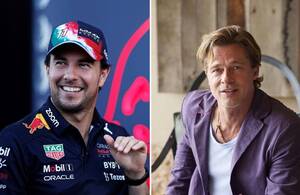 Checo Pérez y Brad Pitt se conocen: Así fue el momento.