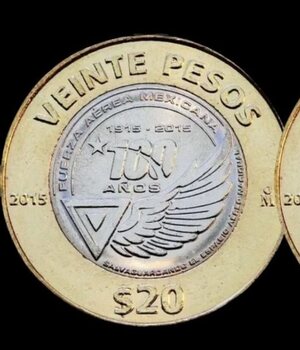 Esta moneda de 20 pesos de la fuerza aérea vale ¡50 mil!