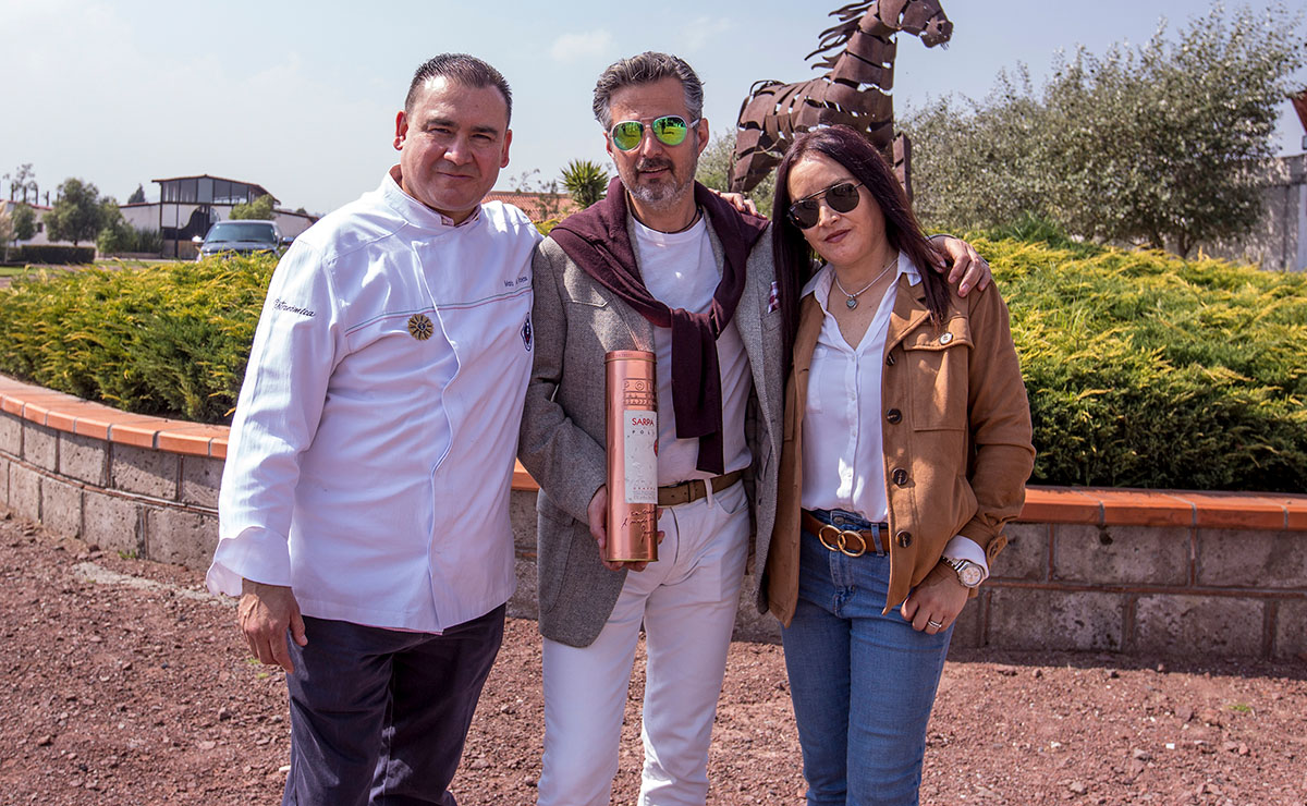 Mario Rojas, Marco Valentini y Claudia Rojas