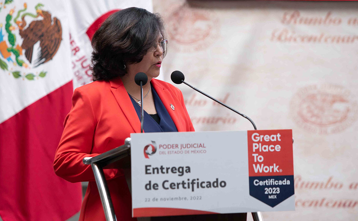 Recibe Poder Judicial del Estado de México certificado GPTW 2023