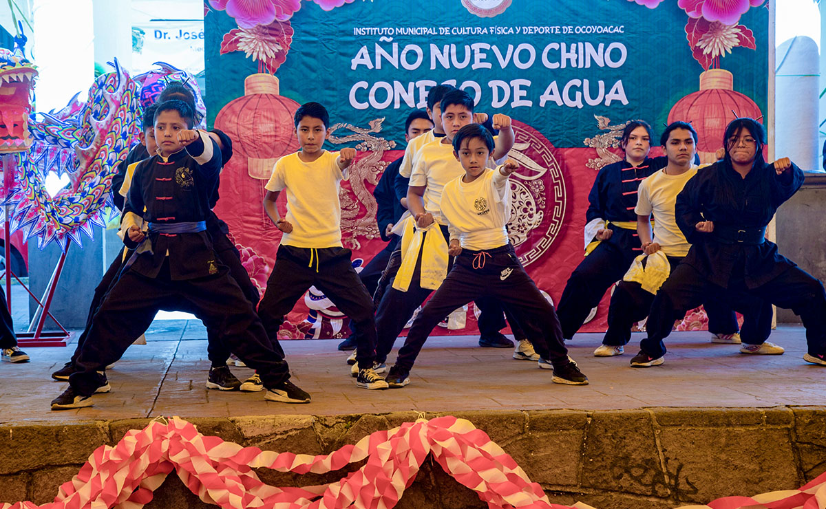 Celebran Año Nuevo Chino con demostración de artes marciales, meditación y danza típica