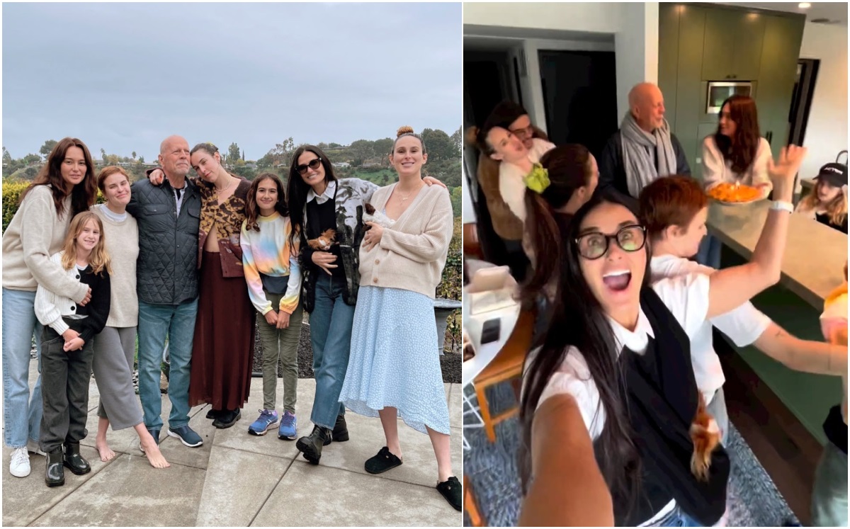 Demi Moore  y el video de su familia en el cumpleaños de Bruce Willis (Foto: Instagram)