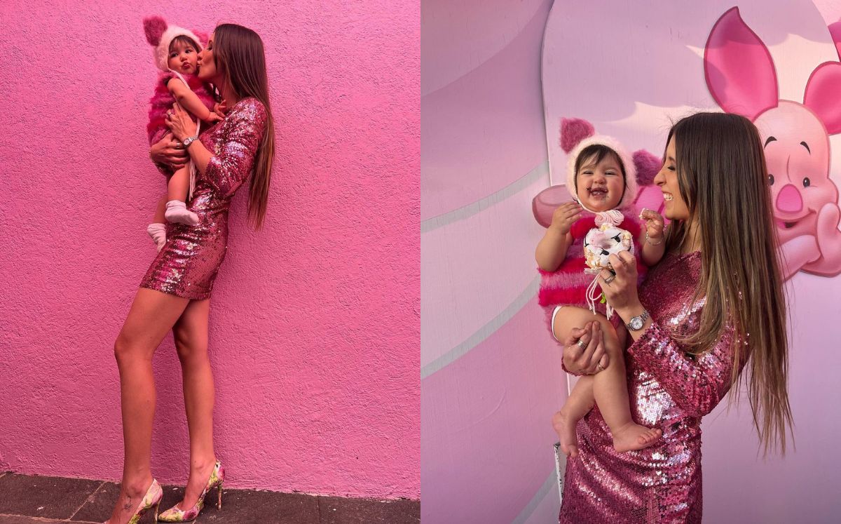 Alexia Hernández causa furor con minivestido de lentejuelas en la fiesta de su hija