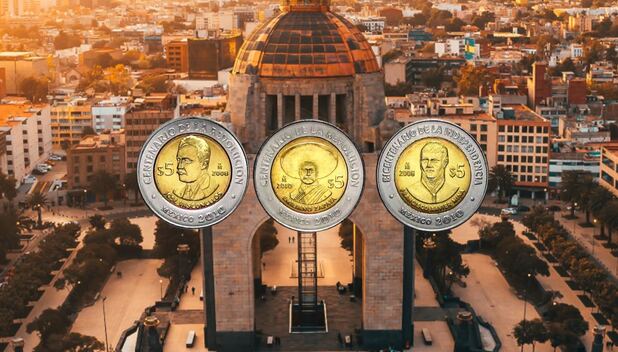 3 monedas conmemorativas de $5 pesos que se venden ¡hasta en un millón! (Foto: Banxico)