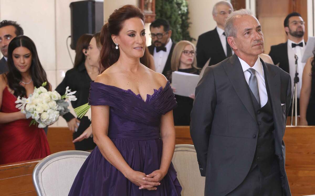 Papás de la novia. Federica Valdés de Gutiérrez y Juan Regino Gutiérrez