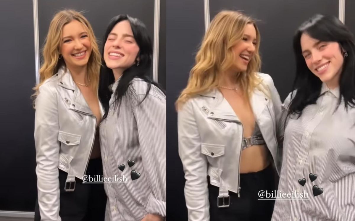 Mía Rubín luce bralette de glitter junto a Billie Eilish | Foto