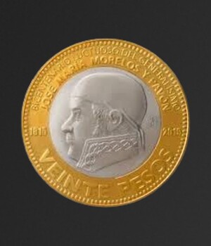 ¿La tienes? Esta moneda de 20 pesos se vende en 50 mil (Foto: Banxico)