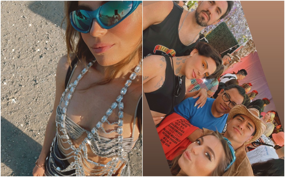 Sofía Castro y el bra de cristales que robó cámara en Coachella (Foto: Instagram)