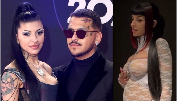 Cazzu confirmó su embarazo con Nodal con bodysuit semitransparente (Foto: Getty)