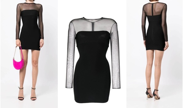 Ángela Aguilar revoluciona el mini vestido negro con transparencias (Foto: Instagram)