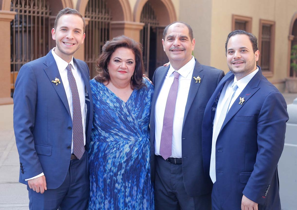 Bassam Jamud, Victoria Giacoman, Bassam Jamud y Farid Jamud