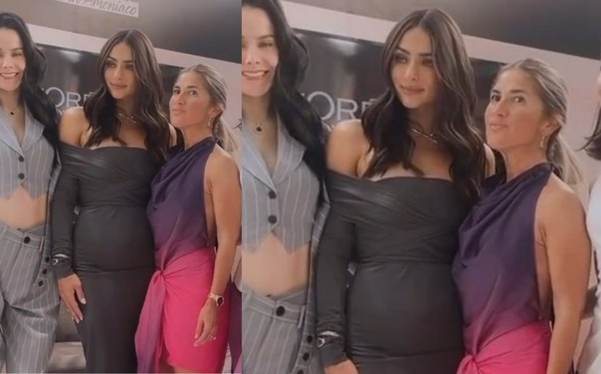 Renata Notni luce vestido midi entallado que levantó sospechas.