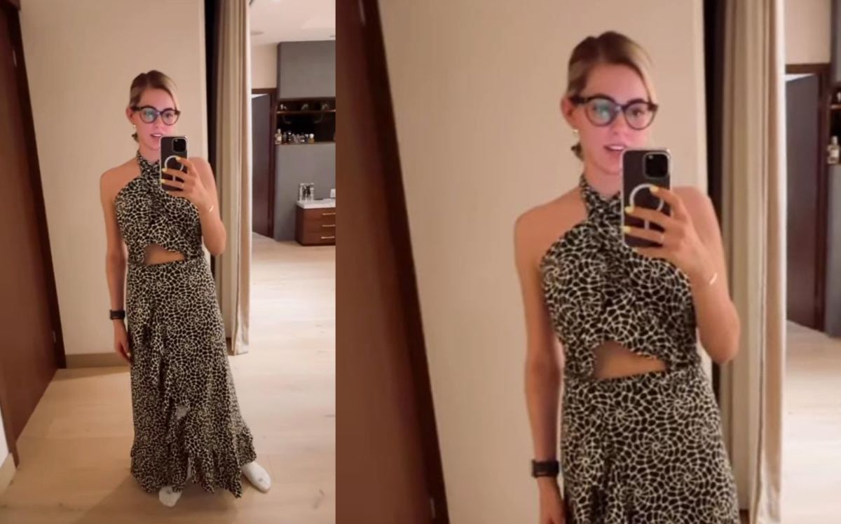 Mariana Rodríguez y el vestido playero de ensueño en blanco y negro