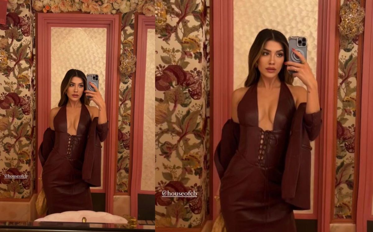 Michelle Salas causa sensación con arriesgado minivestido de cuero (look)