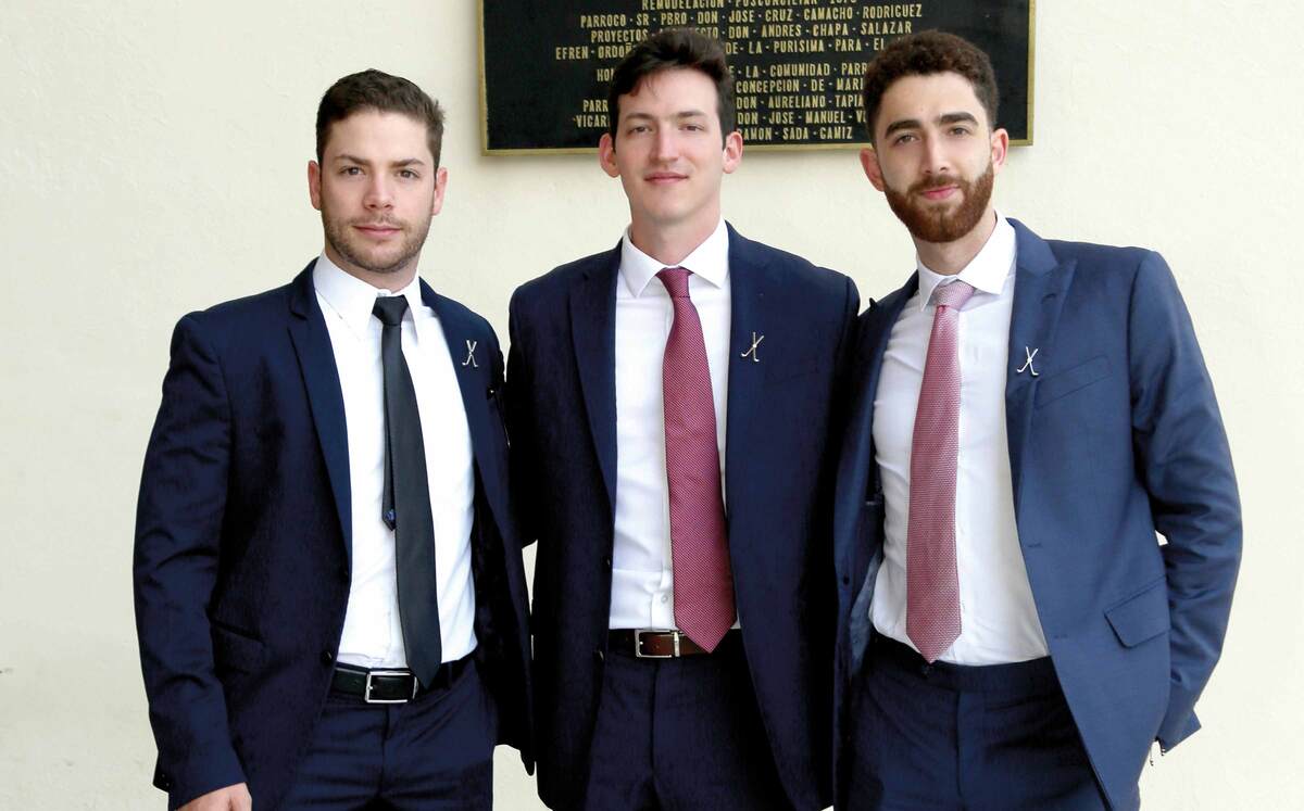 Renato Villarreal, David García y Pablo Gutiérrez