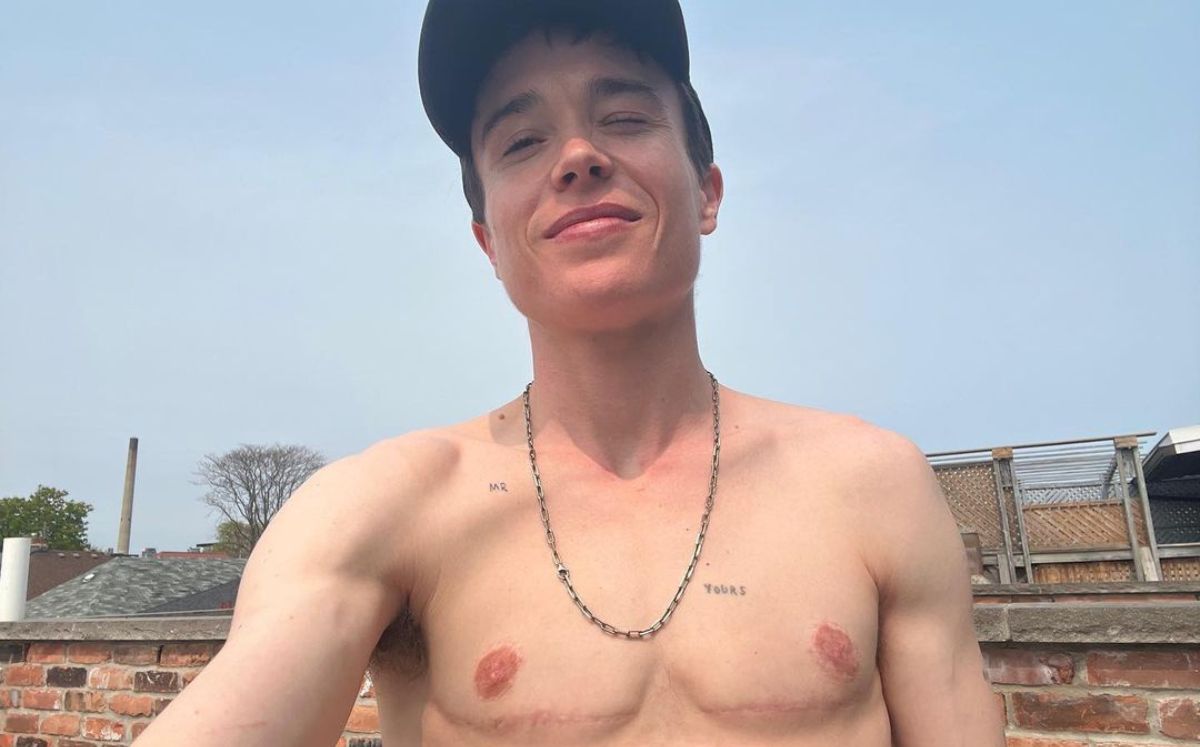 Eliot Page sube una foto sin camisa (Foto: Instagram)