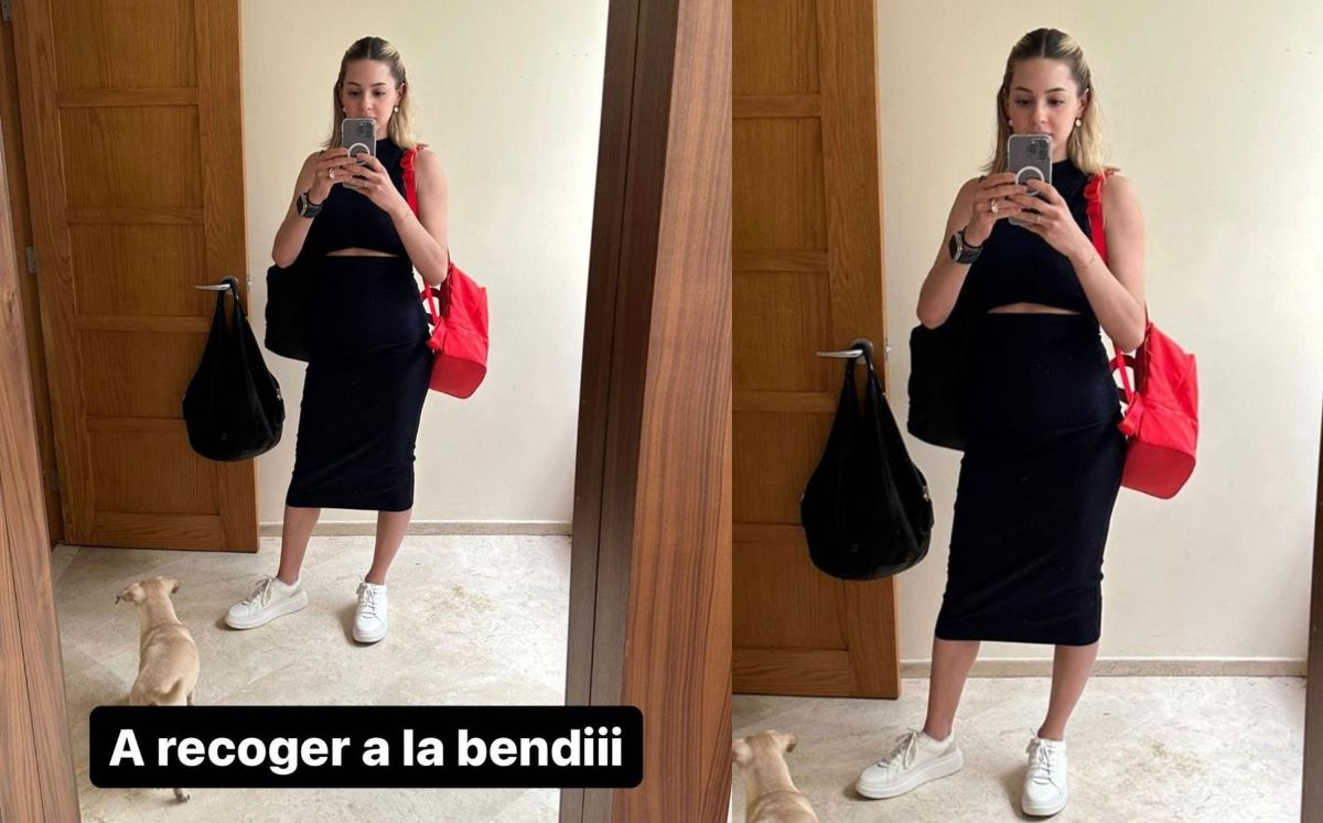Mariana Rodríguez es la mamá más fashion con falda de tubo y top