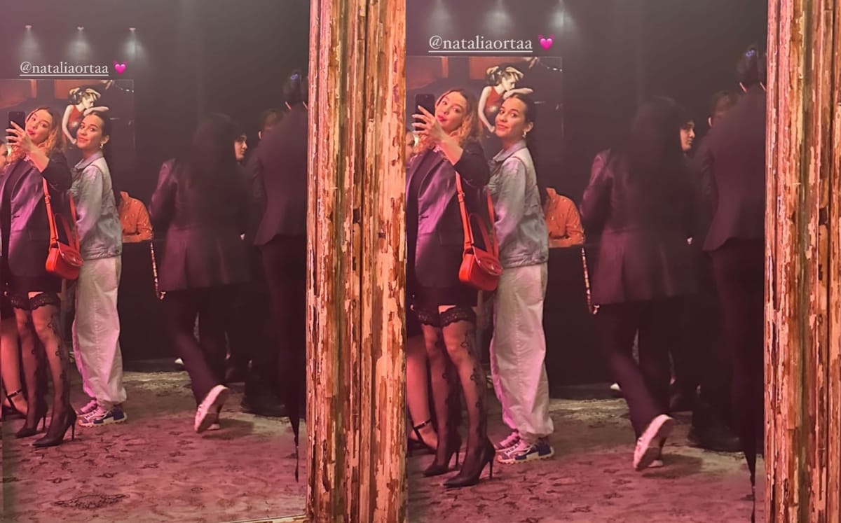 Mía Rubín eleva las transparencias con medias estampadas