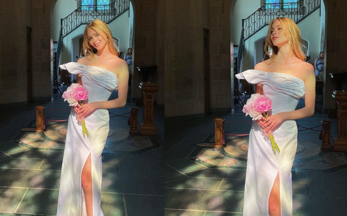 Loreto Peralta luce un diseño de Raquel Orozco (Instagram)