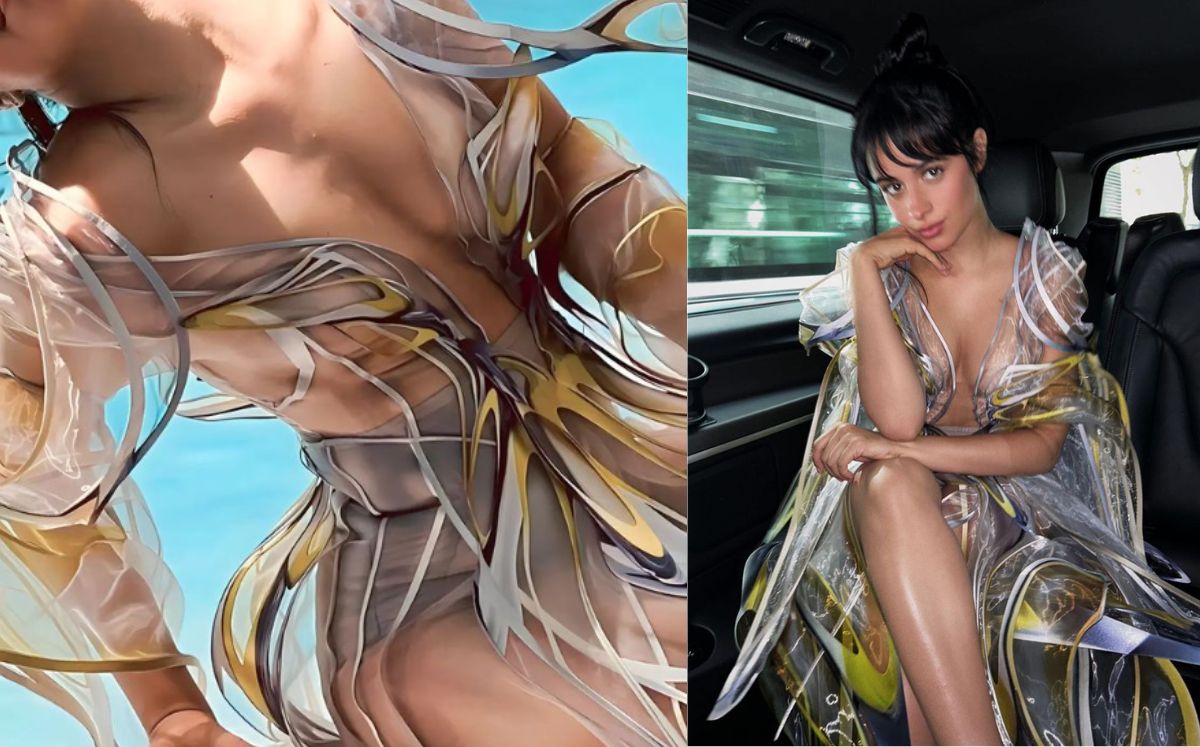 Camila Cabello impacta con los detalles de su vestido transparente (Instagram)