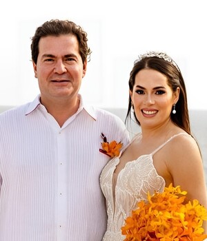 Álvaro Favier y América Guinart en su boda de en sueño (Instgram)