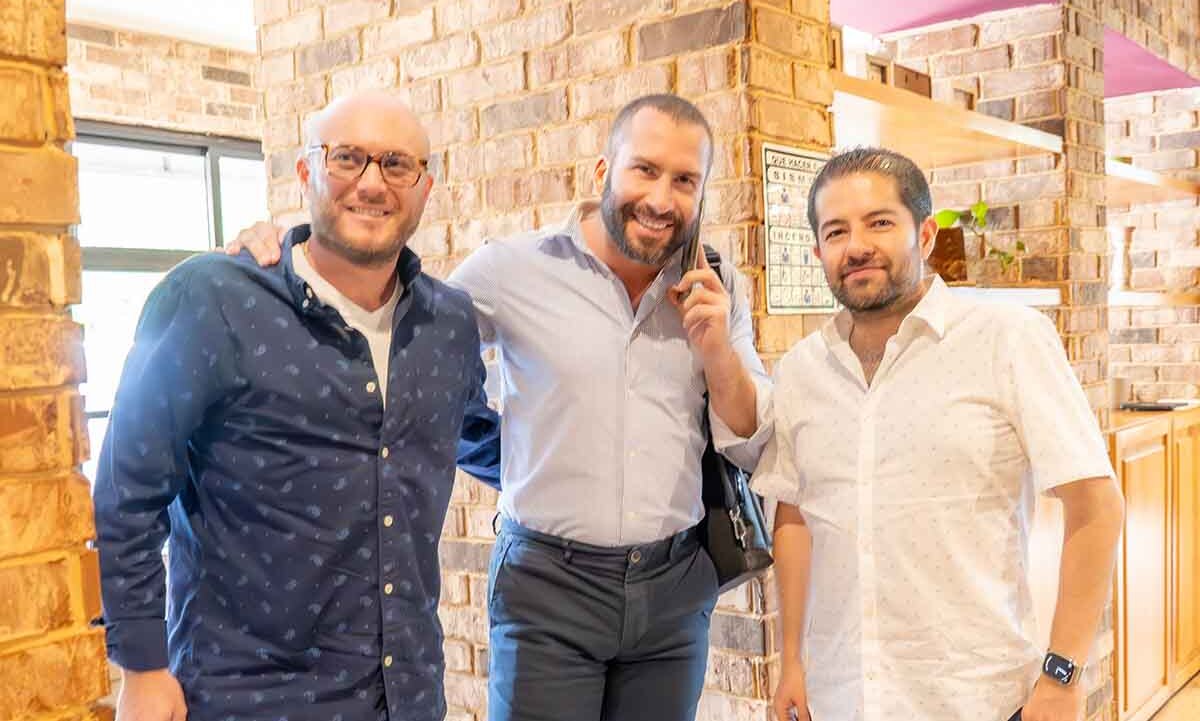 Alfredo Tager, Bruno Taveira y Andrés Fregoso