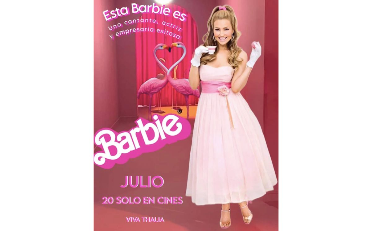 Thalía se transforma en muñeca con vestido strapless en tendencia (Instagram)