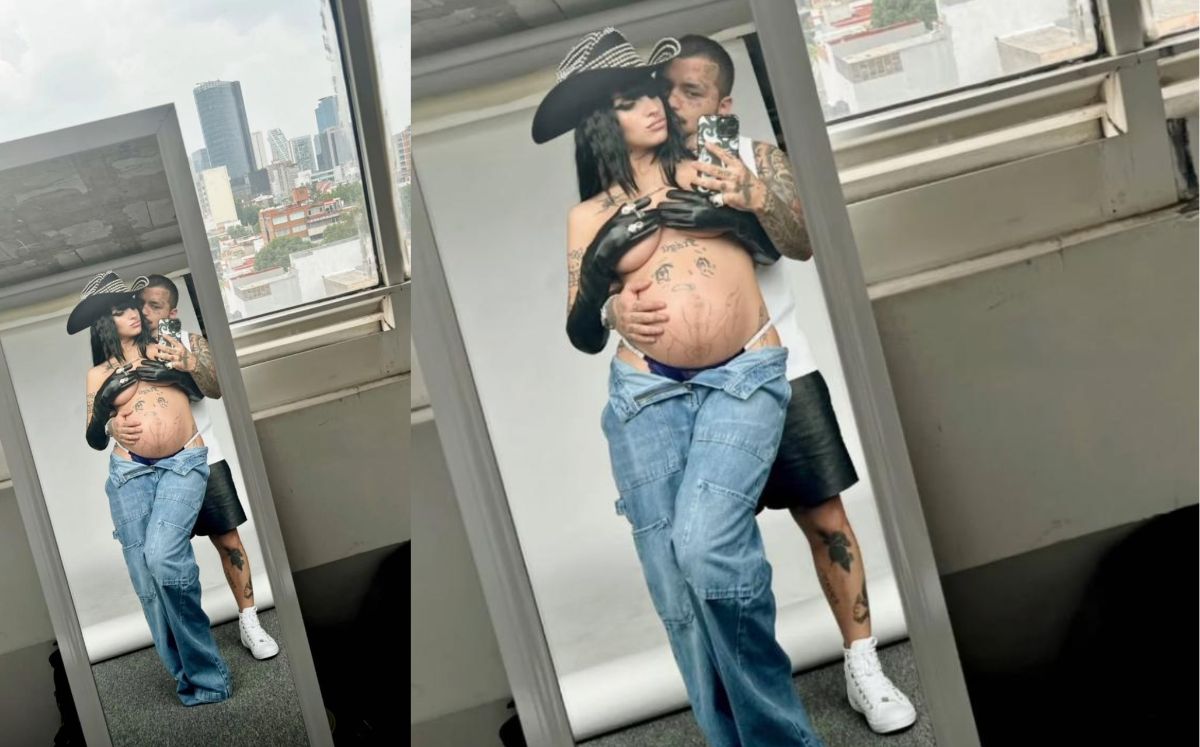 Christian Nodal presume baby bump de Cazzu posando topless