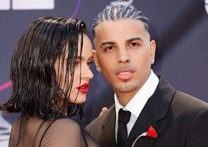 Rosalía y Rauw Alejandro en los Grammys (Foto: Instagram)