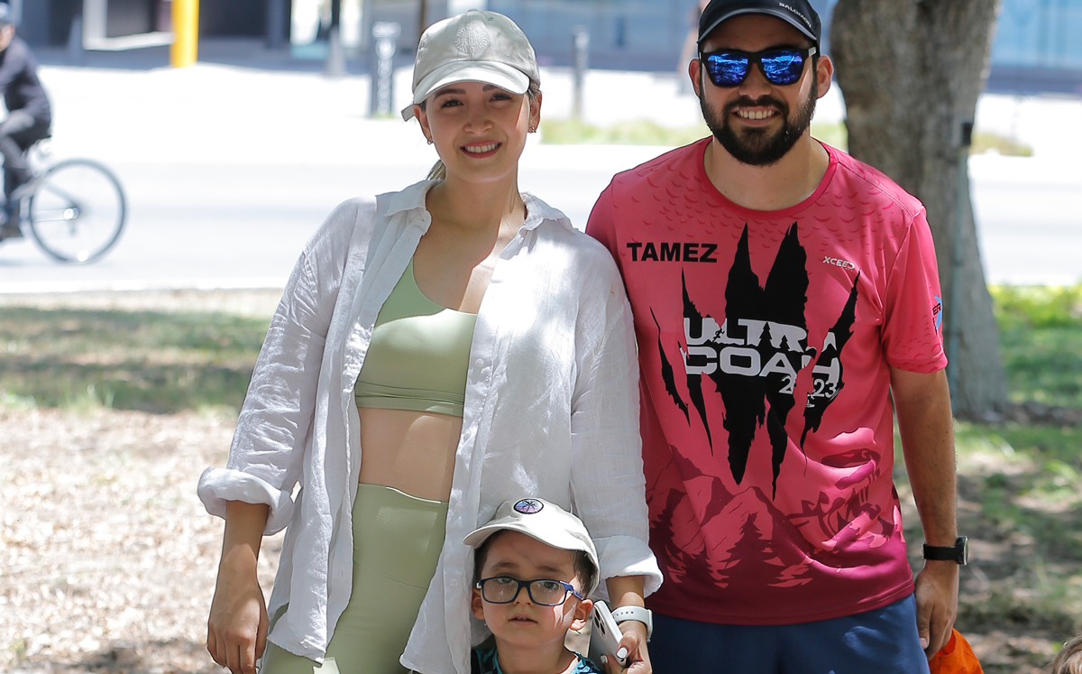 César Tamez, Melissa González y Leonardo Tamez / Foto: Daniel Saldívar