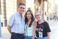Jorge y Mariana acompañaron a Roxana en la organización del evento