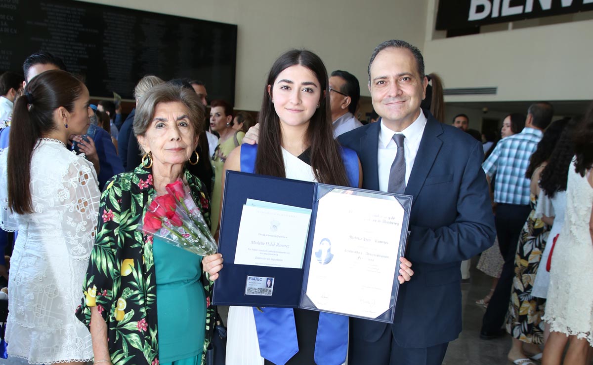 María Amada, Michelle y Jorge