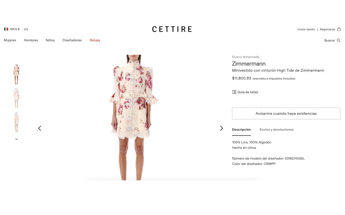 Mariana Rodríguez usó vestido de 12 mil pesos en el bautizo de Mariel (CETTIRE)