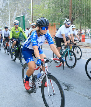 Los ciclistas de San Pedro prticiparon en una rodada en memoria de Alejandra Román / Foto: Omar Valdez