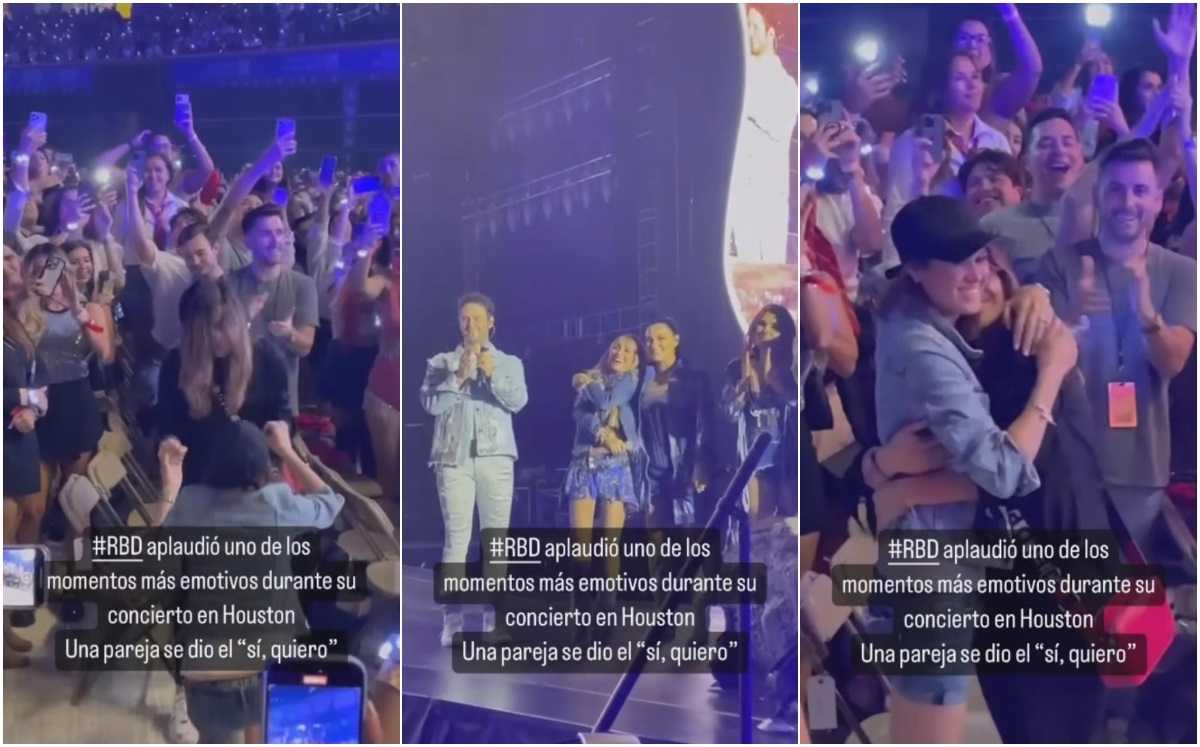 RBD reacciona a propuesta de matrimonio en su concierto en Houston (Foto: Instagram)