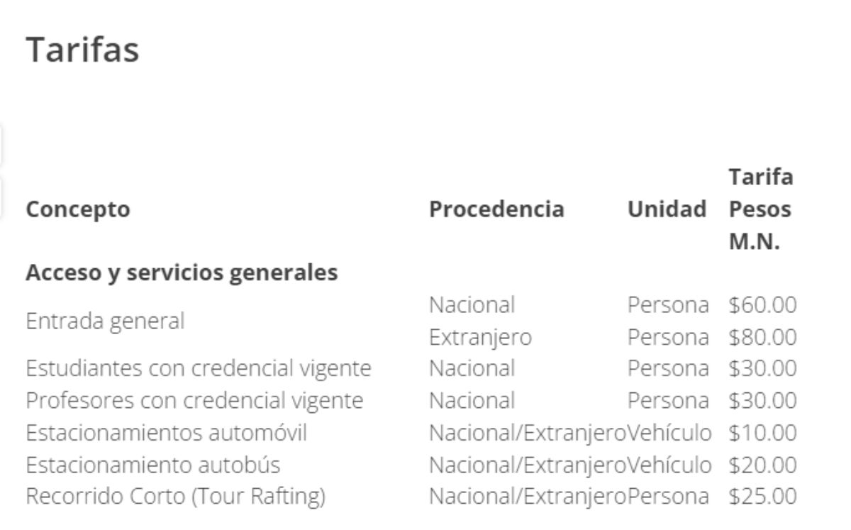Tarifas estandar para el viaje en Tren Maya (FONATUR)