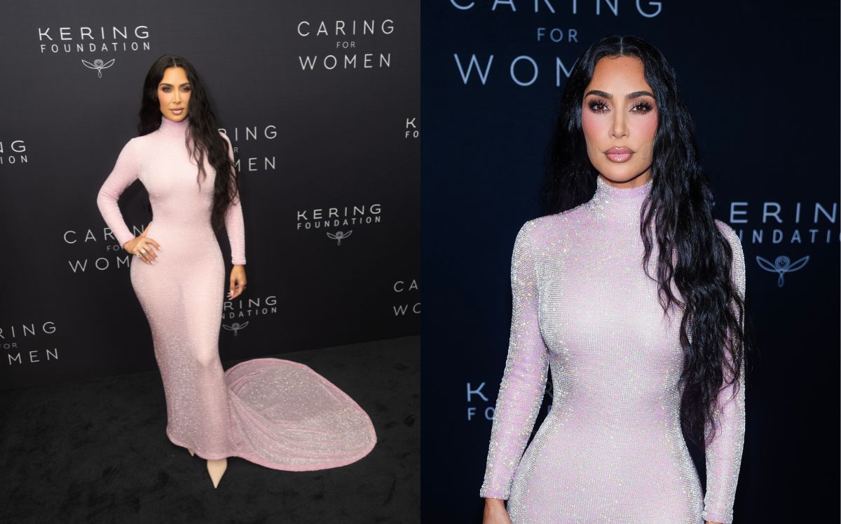 Salma Hayek le roba cámara a Kim Kardashian en cena de Nueva York (Foto: Getty Images)