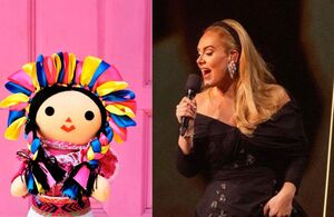 Adele le rinde homenaje a México vestida de muñeca artesanal (Instagram)